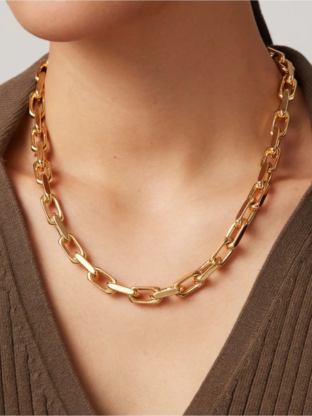 Jenny Bird Gold Chain Link Necklace - Classic Women's Jewelry
